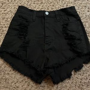 Vibrant high waisted black shorts size medium could fit small